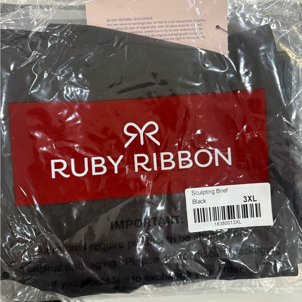 Ruby Ribbon Sculpting Brief in Black - Picture 6 of 6